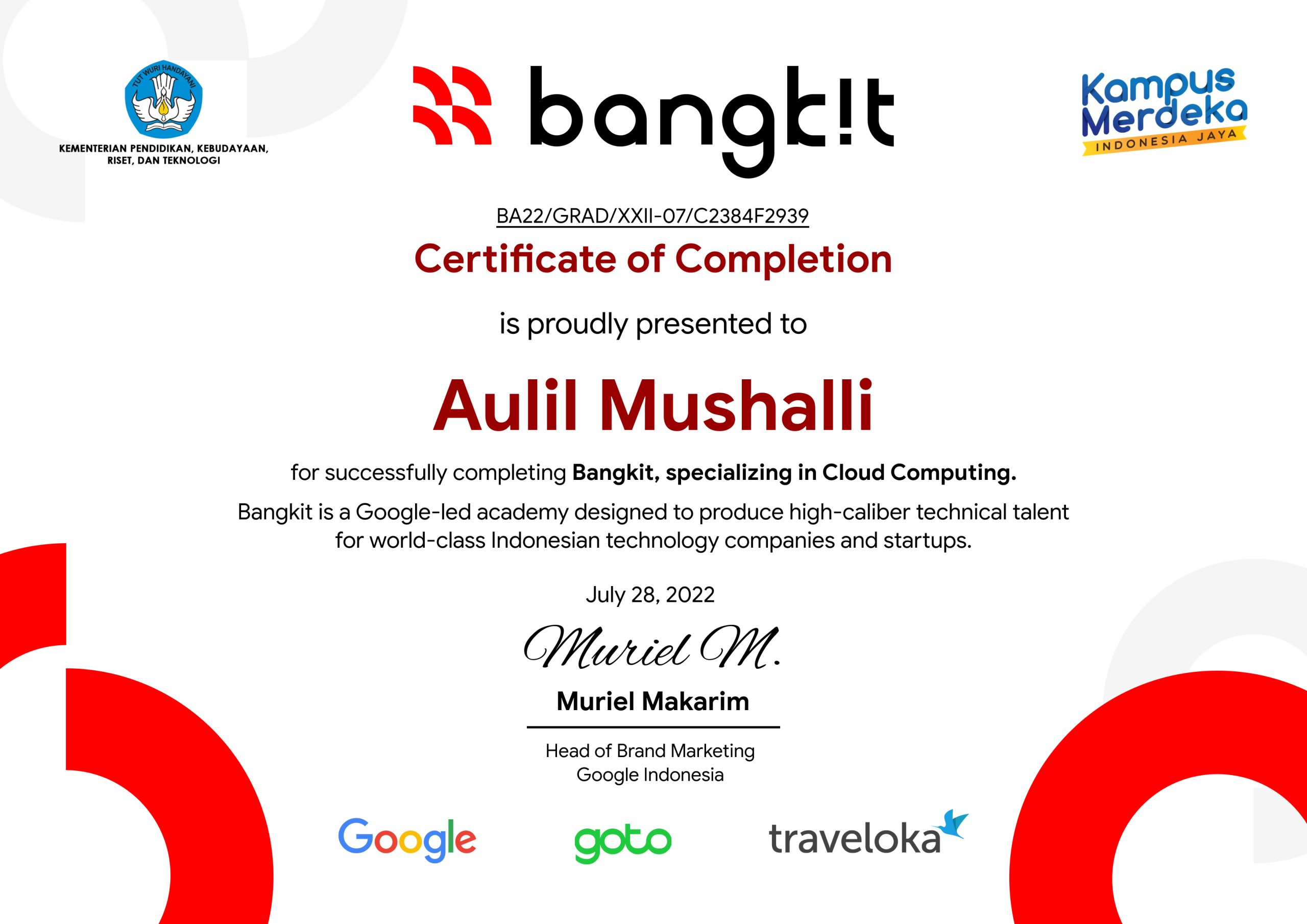 Bangkit Graduate Certificate-164
